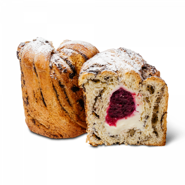 Кулич-краффин с маковой начинкой, нежным кремом и малиновым конфи Кулич-краффин с маковой начинкой, нежным кремом и малиновым конфи заказать доставку в Красноярске | Доставка «Беллини»