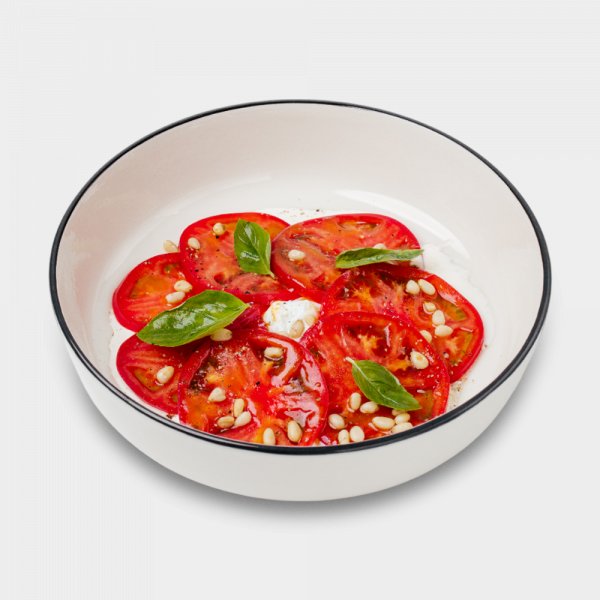 С томатами, страчателлой, базиликом и кедровыми орешками С томатами, страчателлой, базиликом и кедровыми орешками заказать доставку в Красноярске | «РомБаба»
