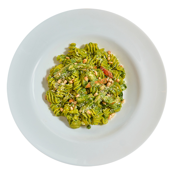 Соус сливочный с копчёным цыплёнком, шпинатом и кедровыми орешками заказать доставку в Красноярске | Доставка «Беллини»
