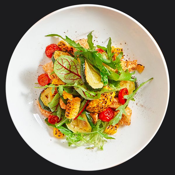 Салат с цыплёнком и кукурузой Салат с цыплёнком и кукурузой заказать доставку в Красноярске | «Перцы» в Красноярске