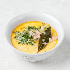 Сливочная уха из горной форели Сливочная уха из горной форели заказать доставку в Красноярске | «Баран и бисер»