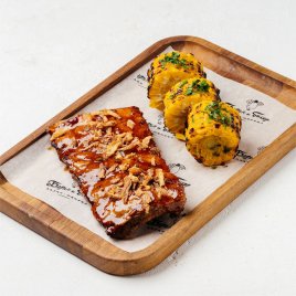 Свиные рёбра барбекю заказать доставку в Красноярске | «Баран и бисер»