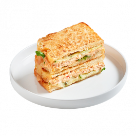 Сэндвич с риетом из горбуши и снежного краба Сэндвич с риетом из горбуши и снежного краба заказать доставку в Красноярске | Доставка «Беллини»