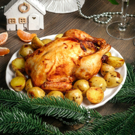 Целый фаршированный цыпленок заказать доставку в Красноярске | Доставка «Беллини»