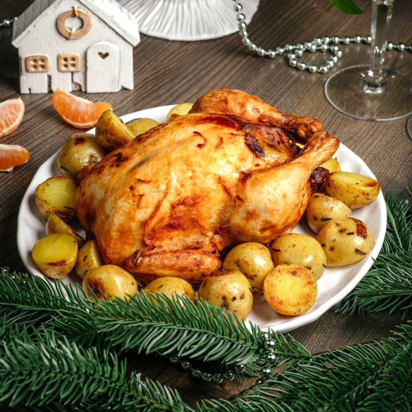 Целый фаршированный цыпленок заказать доставку в Красноярске | «Bellini Kitchen»