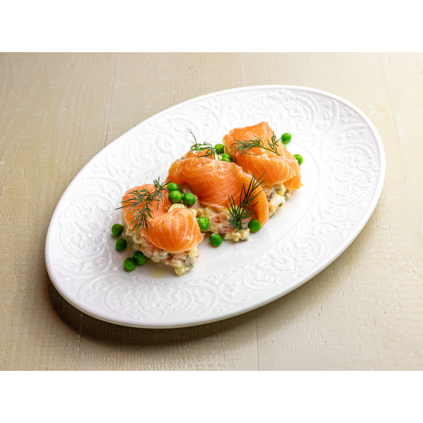 Оливье со слабосолёным лососем заказать доставку в Красноярске | Mama`s»