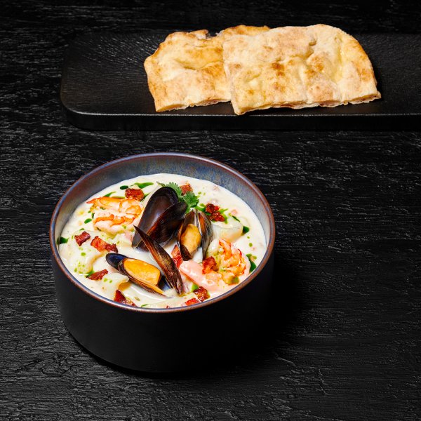 Чаудер с морепродуктами Чаудер с морепродуктами заказать доставку в Красноярске | «Якитория»