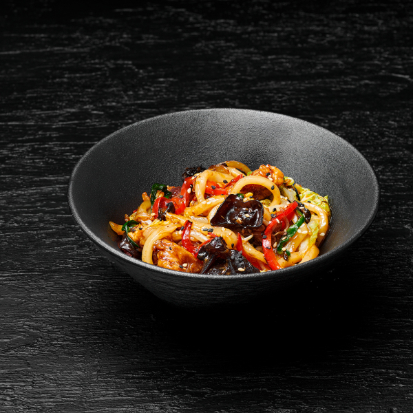 Удон с курицей и древесными грибами заказать доставку в Красноярске | Доставка «Беллини»