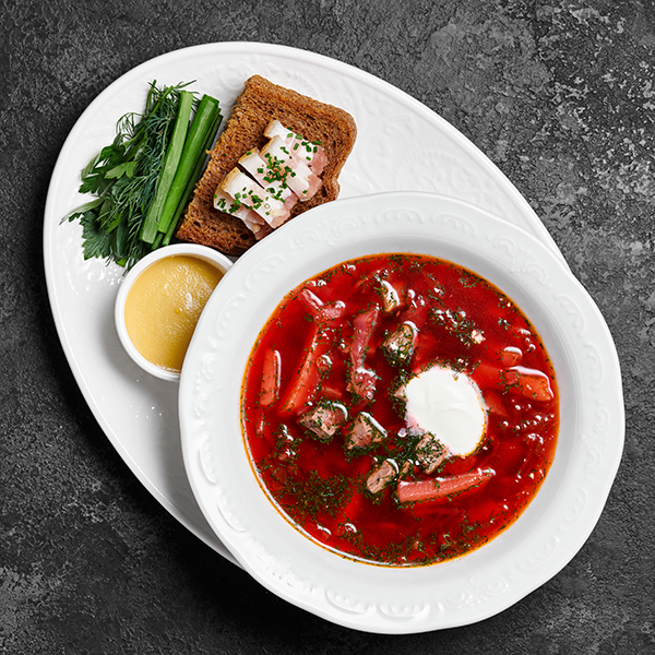 Борщ с говядиной заказать доставку в Красноярске | Доставка «Беллини»