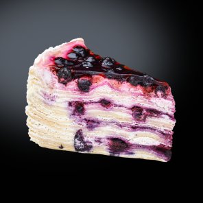 Блинный торт с пломбиром и черникой Блинный торт с пломбиром и черникой заказать доставку в Красноярске | «Якитория»