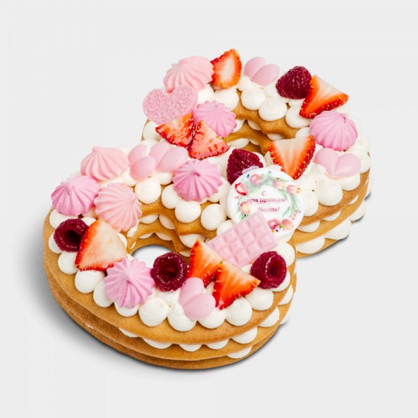 Торт-сметанник "8 марта" заказать доставку в Красноярске | «РомБаба»