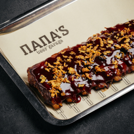 Свиные рёбра с соусом барбекю заказать доставку в Красноярске | Доставка «Беллини»