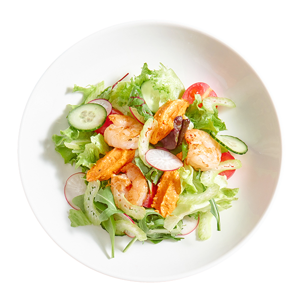 Салат с креветками и овощам заказать доставку в Красноярске | Доставка «Беллини»