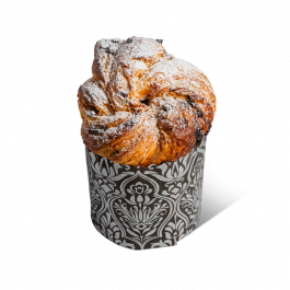 Кулич-краффин с шоколадом, ванильным кремом и вишневым конфи заказать доставку в Красноярске | Доставка «Беллини»