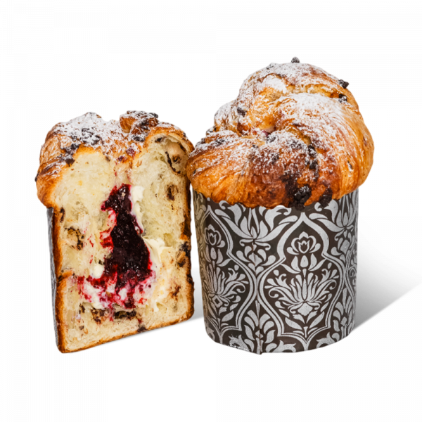 Кулич-краффин с шоколадом, ванильным кремом и вишневым конфи Кулич-краффин с шоколадом, ванильным кремом и вишневым конфи заказать доставку в Красноярске | Доставка «Беллини»