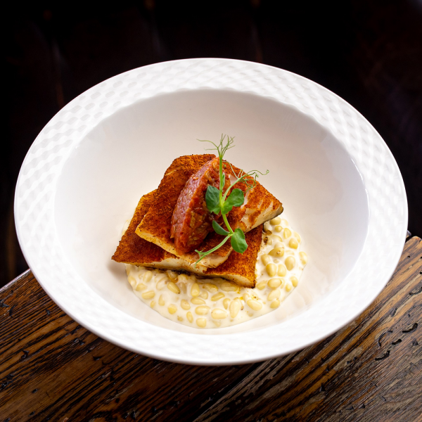 Филе муксуна в пикантной панировке с кашей из кедрового ореха заказать доставку в Красноярске | Доставка «Беллини»