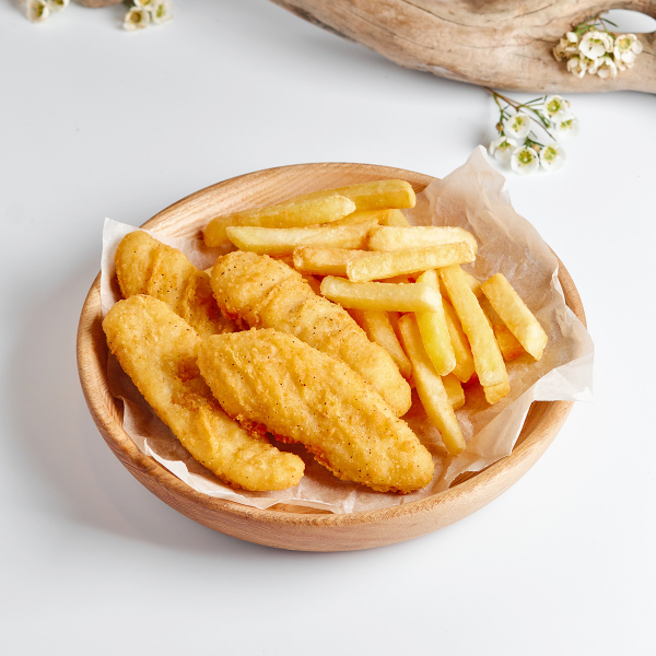 Куриные стрипсы с картофелем фри  заказать доставку в Красноярске | Доставка «Беллини»