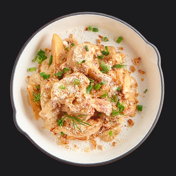 Жареная картошка с сырным соусом и беконом заказать доставку в Красноярске | «Перцы» в Красноярске