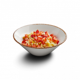 Булгур с кукурузой и томатами