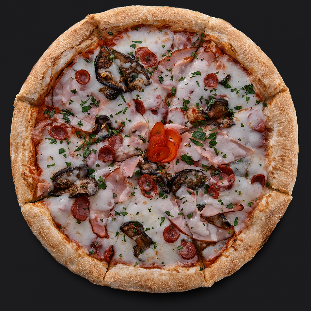 "Пицца". Пицца с перцем. Пицца Пиканте. Пицца с завернутыми краями.
