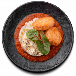 Котлеты из цыплёнка и креветок с кускусом Котлеты из цыплёнка и креветок с кускусом