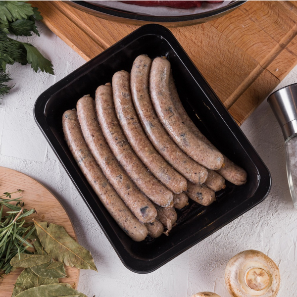 Тонкие колбаски из свинины и говядины с грибами заказать доставку в Красноярске | «Bellini Kitchen»