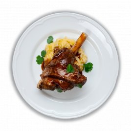 Баранья рулька с картофельным пюре Баранья рулька с картофельным пюре