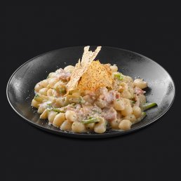 Ньокки с беконом и цукини в сыре Ньокки с беконом и цукини в сыре