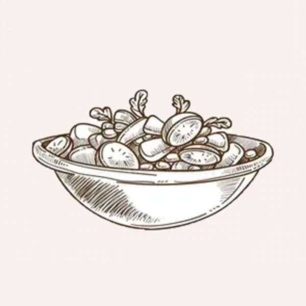 Овощной салат с фунчозой, древесным грибом и кешью заказать доставку в Красноярске | «Свинья и бисер»