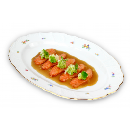 Карпаччо из лосося с цитрусовым соусом заказать доставку в Красноярске | Доставка «Беллини»
