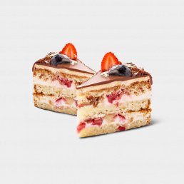 Бананово - клубничный, 2 кусочка заказать доставку в Красноярске | «РомБаба»